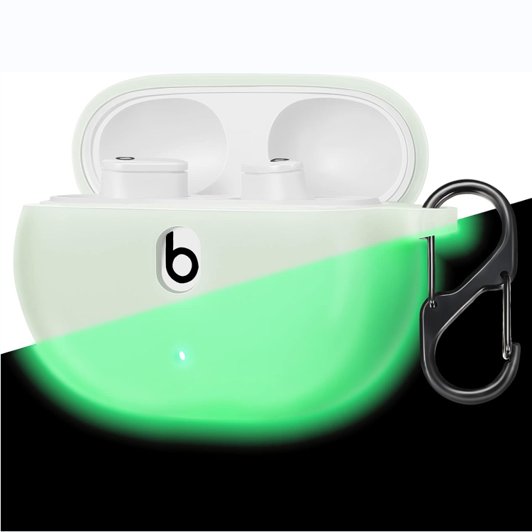Beats Studio Buds + (2023) / Beats Studio Buds (2021) Silicone Cover with Keychain Carabiner | Fintie