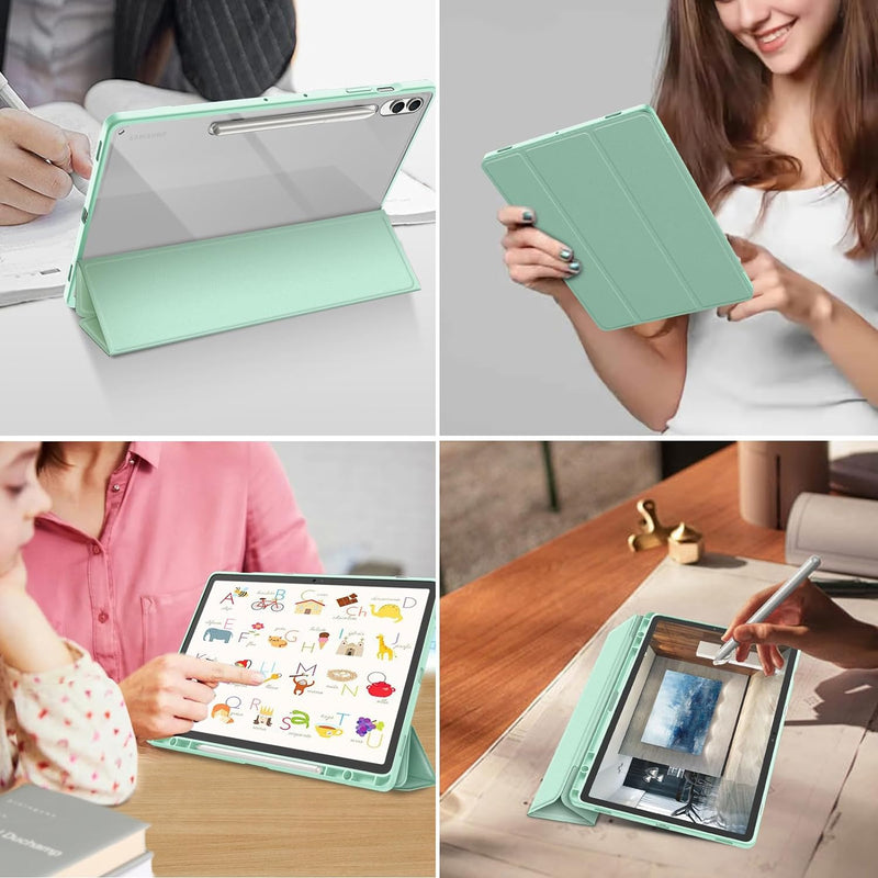 Galaxy Tab S10+ / Tab S9+ / Tab S9 FE+ Hybrid Slim Case w/ Upgraded S Pen Slot | Fintie