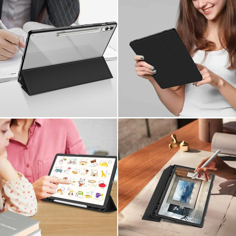 Galaxy Tab S10+ / Tab S9+ / Tab S9 FE+ Hybrid Slim Case w/ Upgraded S Pen Slot | Fintie