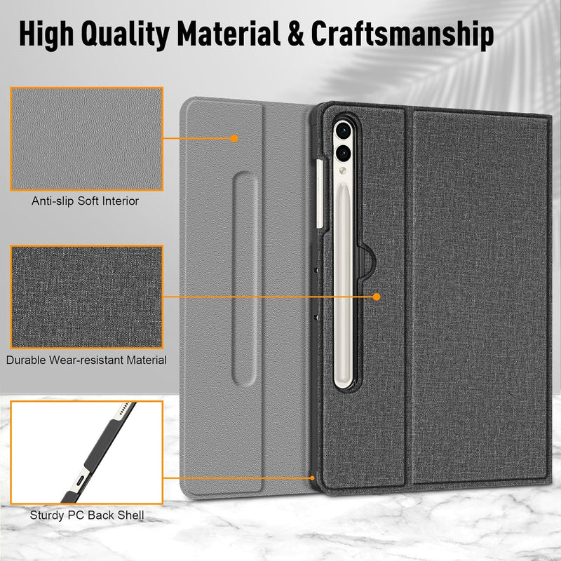 Galaxy Tab S10 Plus (2024)/ Tab S9 Plus (2023) Keyboard Case w/ S Pen Holder | Fintie