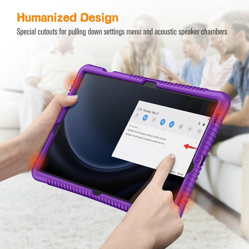 Galaxy Tab S10 FE 10.9" (2025)/Galaxy Tab S9 FE 10.9"/Tab S9 11" Silicone Case w/S Pen Holder | Fintie