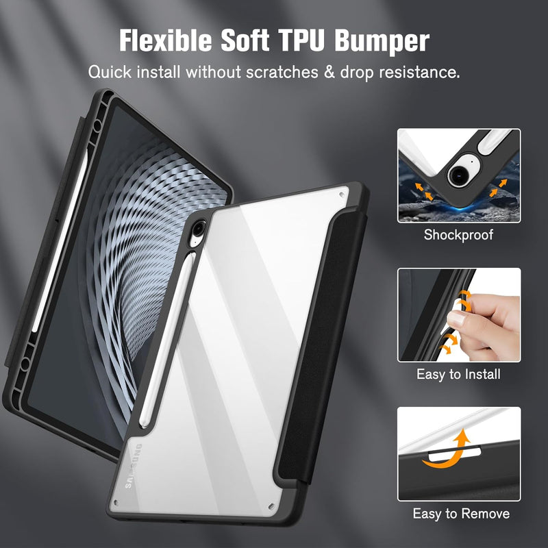 Galaxy Tab S9 11-inch / Tab S9 FE 10.9-inch Hybrid Slim Case w/ Pencil Holder | Fintie