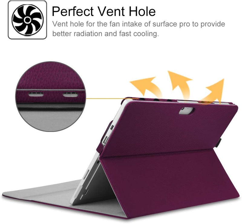 Surface Pro 7+/Pro 7/6/5/4/3 Multiple Angle Viewing Portfolio Business Case | Fintie