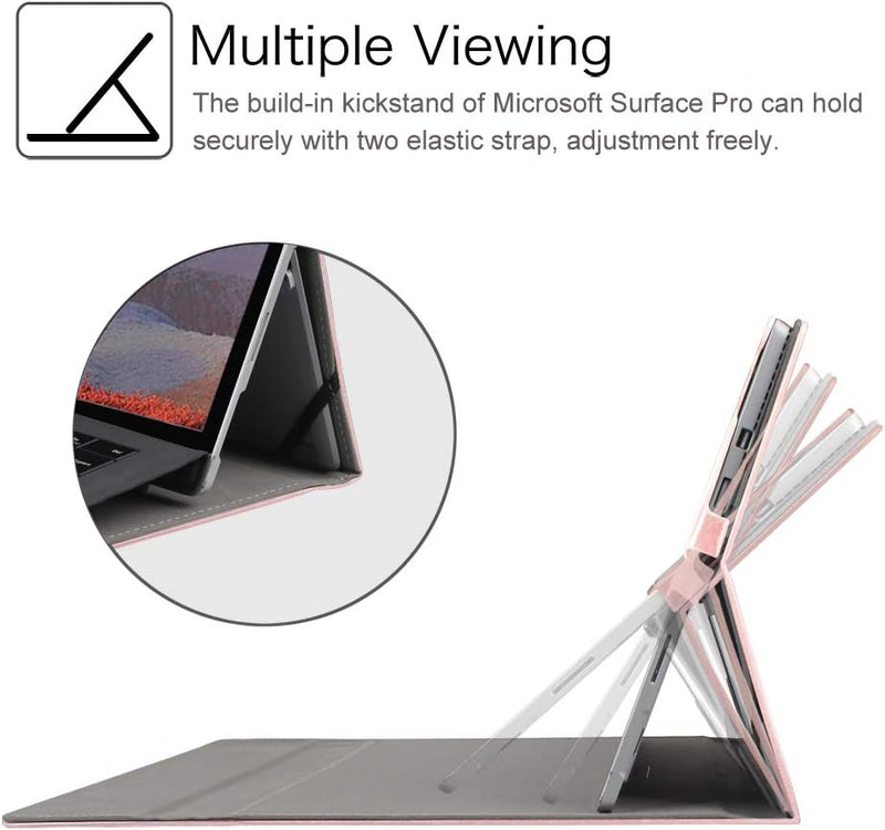 Surface Pro 7+/Pro 7/6/5/4/3 Multiple Angle Viewing Portfolio Business Case | Fintie