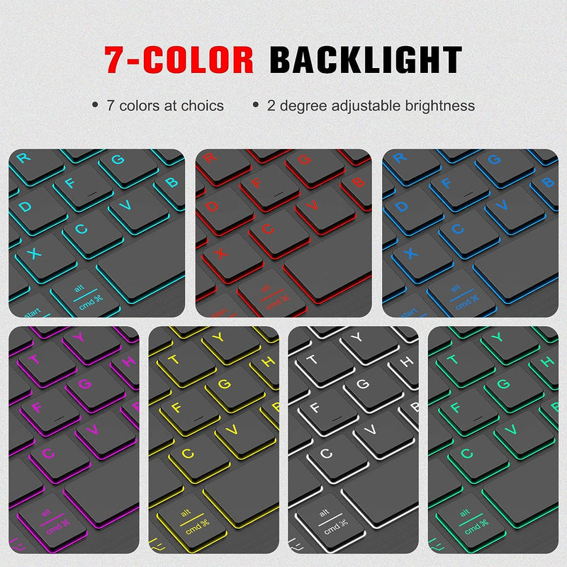 7-color backlight keyboard for iPad