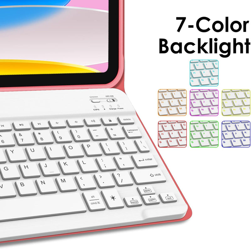 iPad A16 11-inch (2025)/iPad 10th Gen (2022) Backlit Keyboard Case w/ Pencil Holder | Fintie