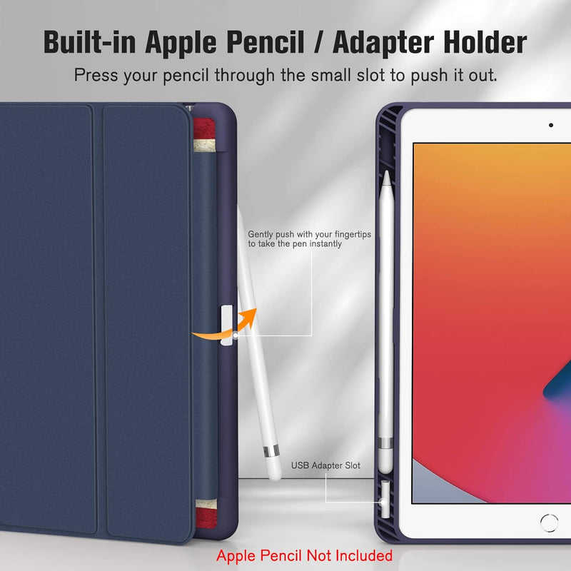 iPad 9 (2021) / iPad 8 / iPad 7 Slim Case with Pencil Holder | Fintie