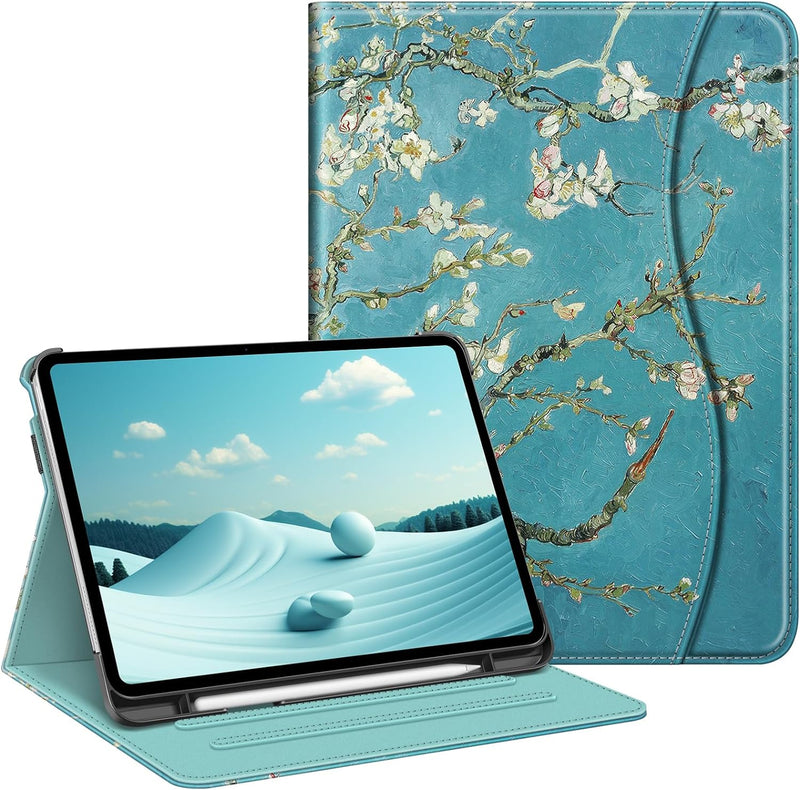iPad Pro 11 inch m4 case multi-angles van gogh blossoms