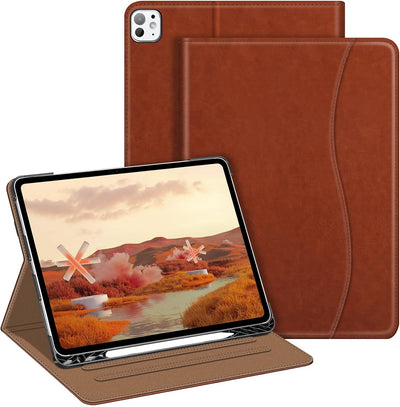 m4 ipad pro 13 multi-angle case in brown