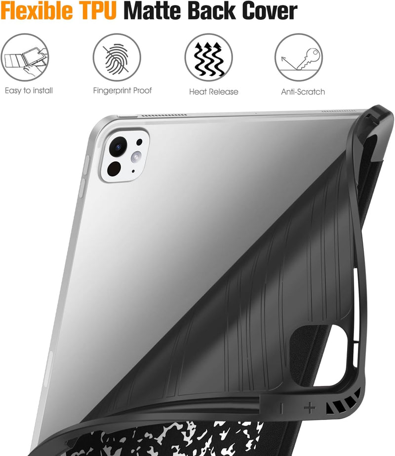 iPad Pro 13-inch (M4 chip, 2024) SlimShell Case w/ Pencil Holder | Fintie
