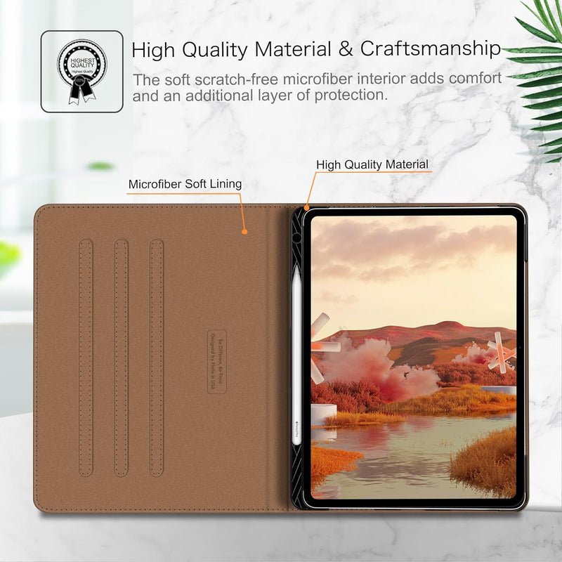 ipad pro 13 inch case vegan leather