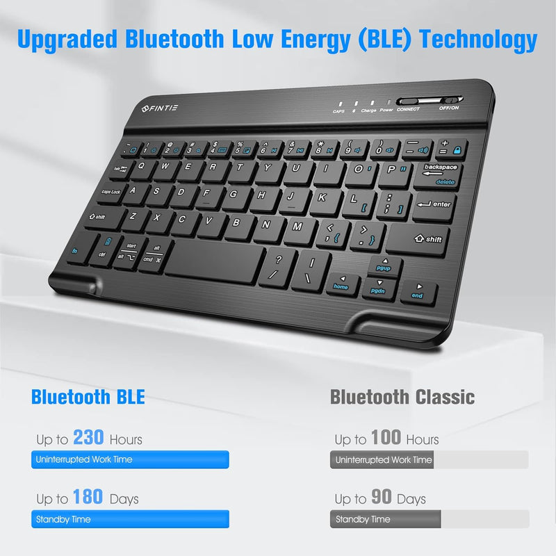 10-Inch Ultrathin Wireless Bluetooth Keyboard for iPad/iPhone/Android Tablets | Fintie