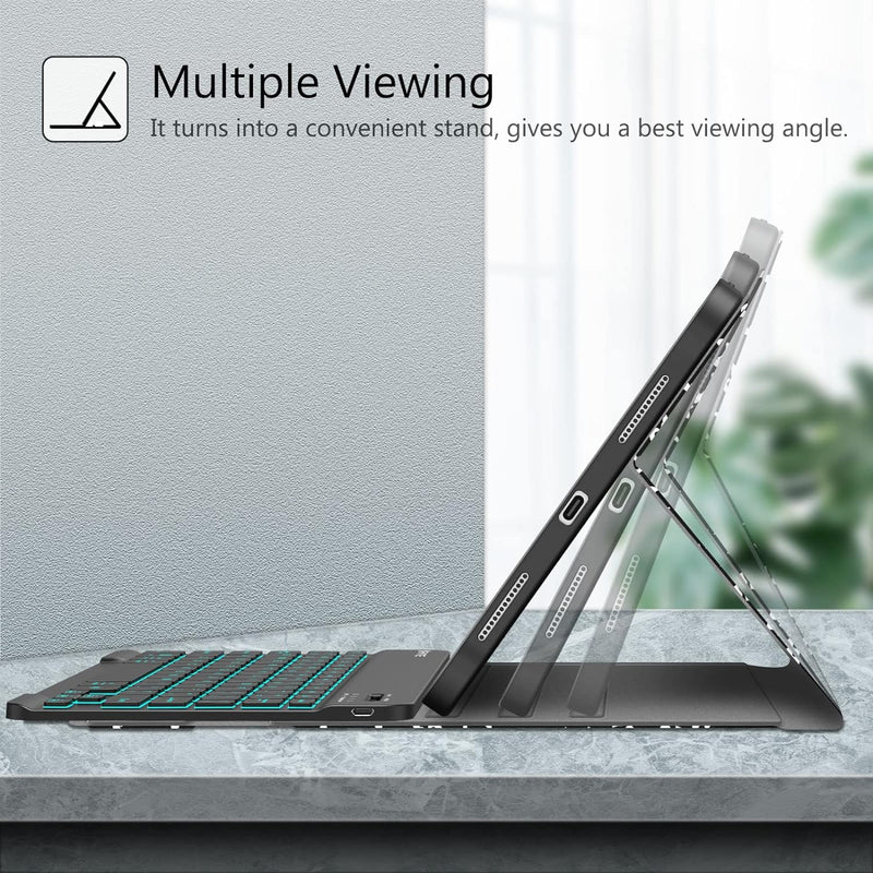 iPad A16 11-inch (2025)/iPad 10th Gen (2022) Backlit Keyboard Case w/ Pencil Holder | Fintie
