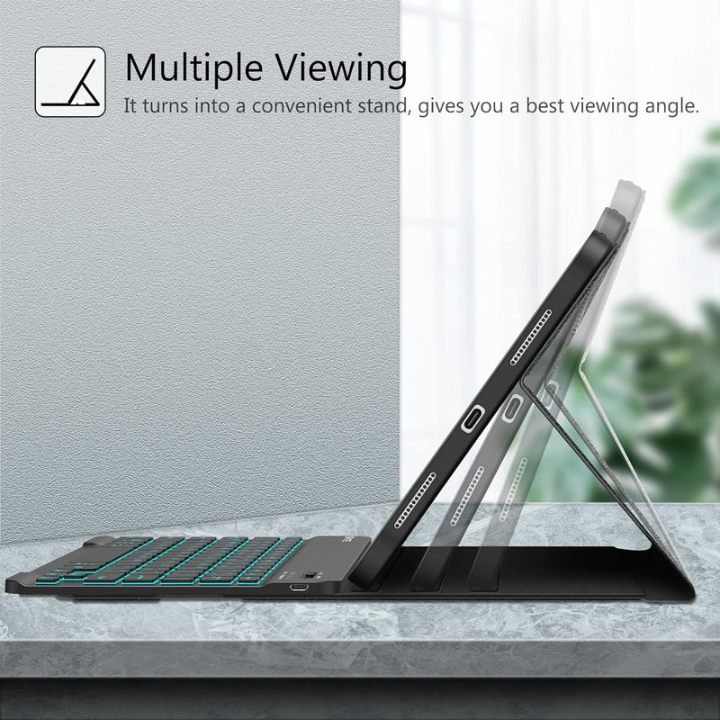 iPad A16 11-inch (2025)/iPad 10th Gen (2022) Backlit Keyboard Case w/ Pencil Holder | Fintie
