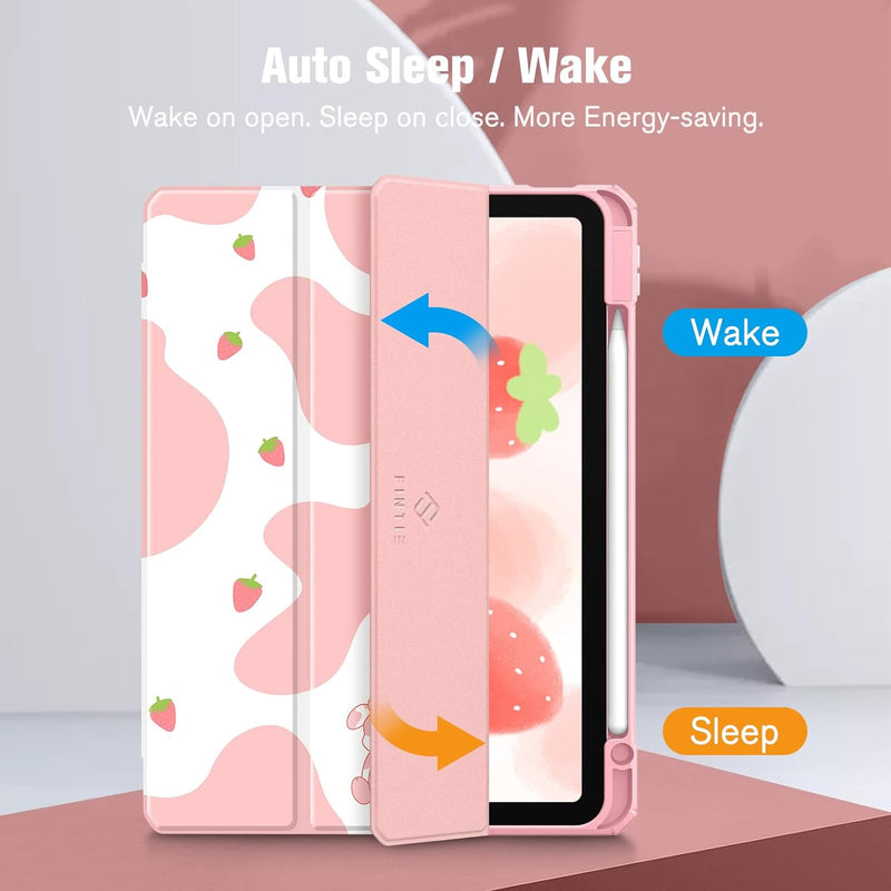 ipad air m2 2024 case in strawberry cow