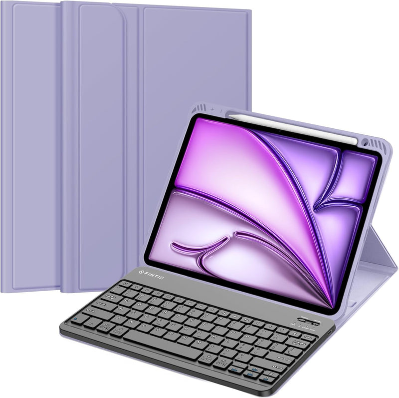 ipad air 13 keyboard cover in lilac purple