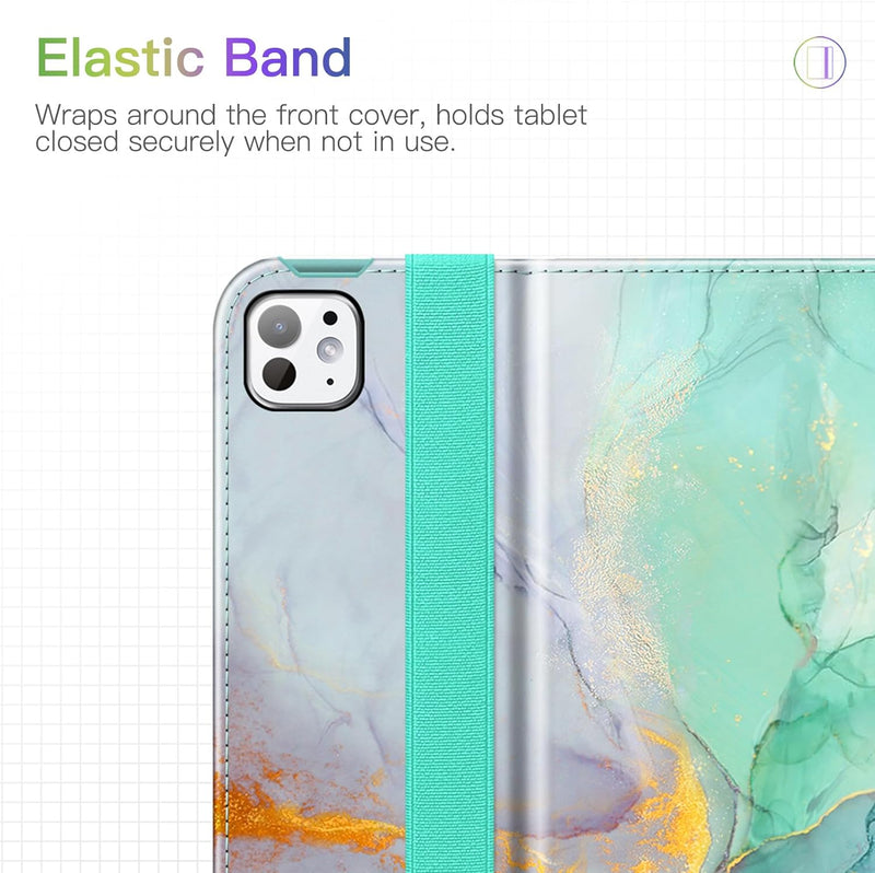 Fintie case for 2024 ipad pro 11 in green marble