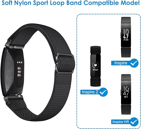 Fitbit Inspire 2/Inspire HR/Inspire/Ace 3/Ace 2 Elastic Nylon Loop Band | Fintie