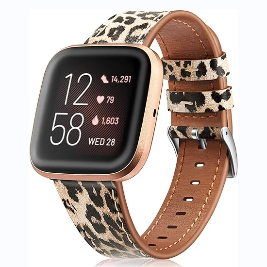 Fitbit Versa 2/Versa/Versa Lite Genuine Leather Band | Fintie