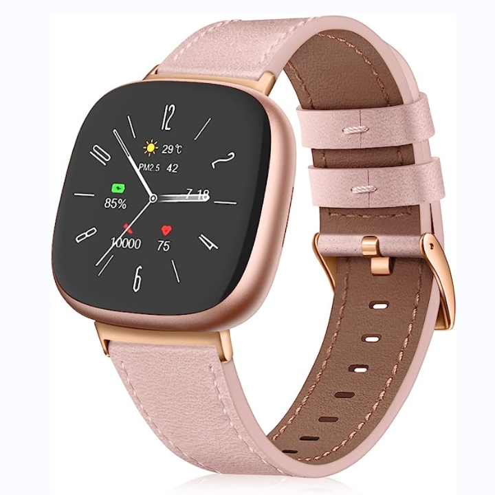 Fitbit versa leather band hotsell