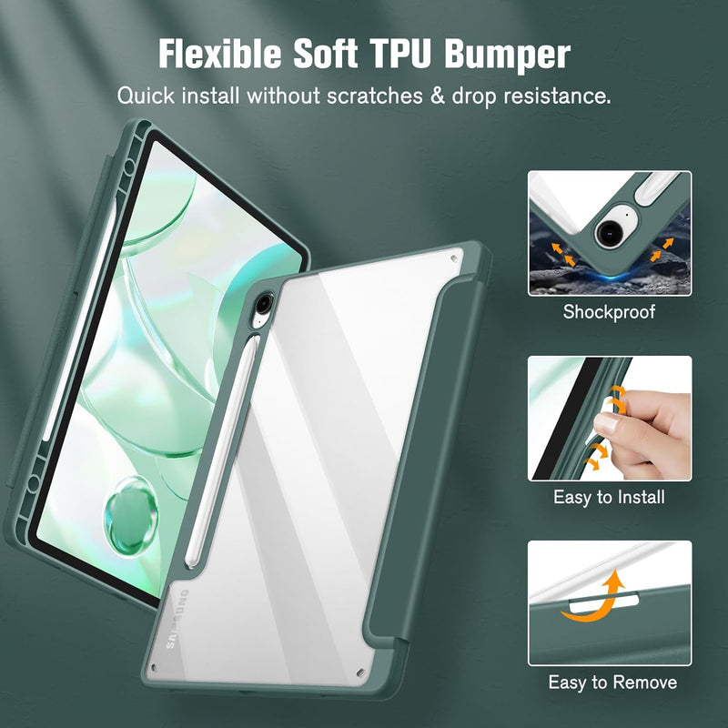 Galaxy Tab S10 FE/Tab S9 FE 10.9"/Tab S9 11" Hybrid Slim Case w/ Pencil Holder | Fintie