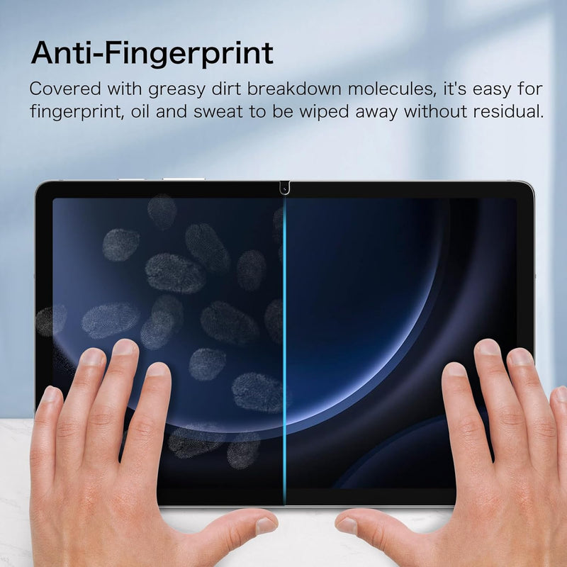 Fintie samsung tab s9 fe screen protector anti-fingerprints