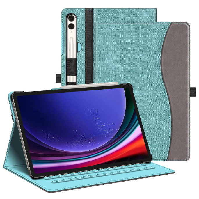 Galaxy Tab S10 Plus/ Tab S9 Plus 12.4" Multi-Angle Case w/ Elastic Band | Fintie