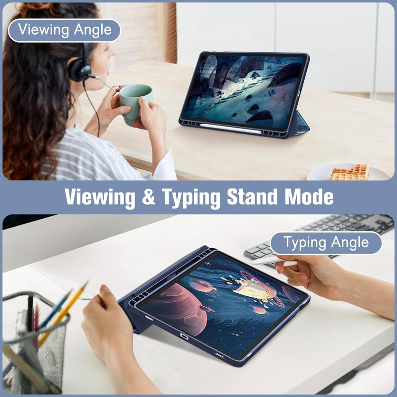 Galaxy Tab S10 FE/Tab S9 FE 10.9"/Tab S9 11" Hybrid Slim Case w/ Pencil Holder | Fintie