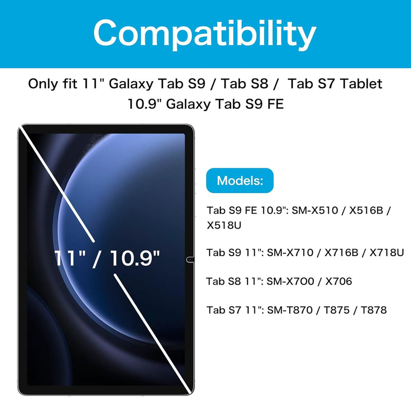 Galaxy Tab S9 FE 10.9" / Tab S9 11" Screen Protector [2 Pack] | Fintie