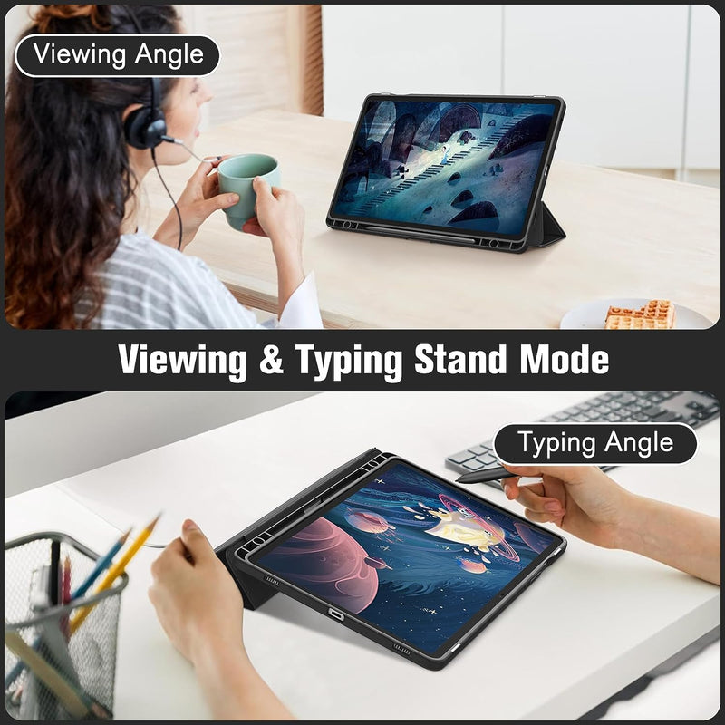 Galaxy Tab S10 FE/Tab S9 FE 10.9"/Tab S9 11" Hybrid Slim Case w/ Pencil Holder | Fintie