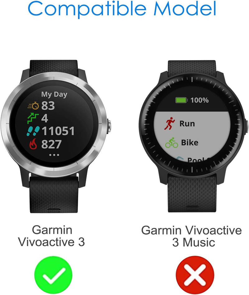 [3 Pack] Garmin Vivoactive 3 Slim Plated Protective Cover | Fintie