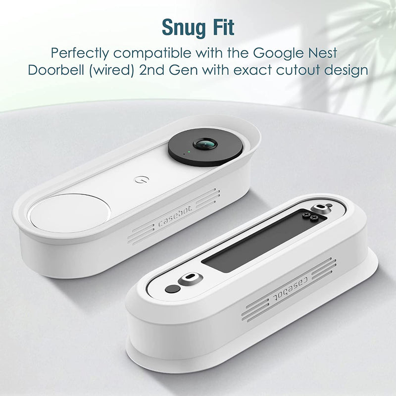 Nest Doorbell (Wired, 2nd Gen) Weatherproof Silicone Case [2 pack] | Fintie