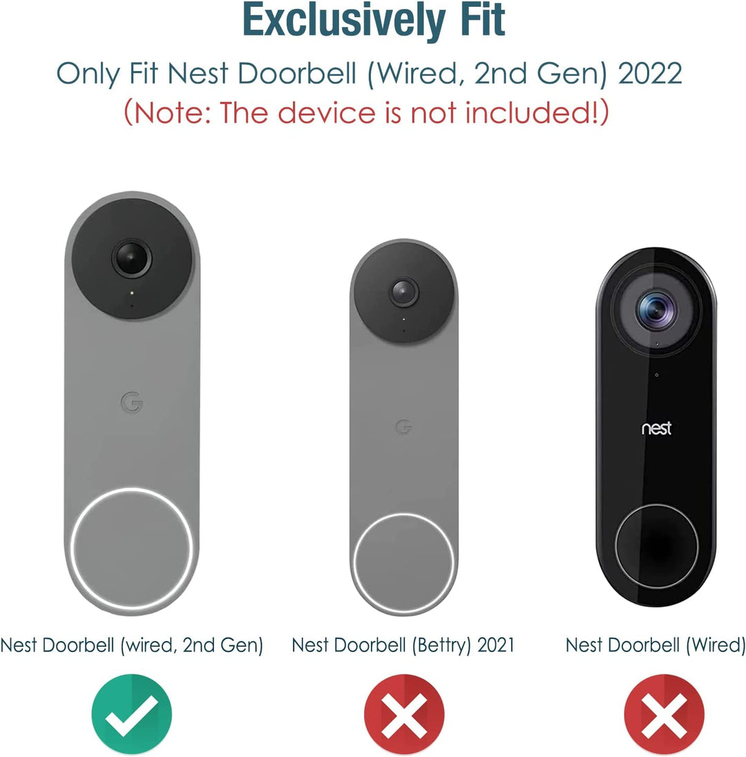 Nest Doorbell (Wired, 2nd Gen) Weatherproof Silicone Case [2
