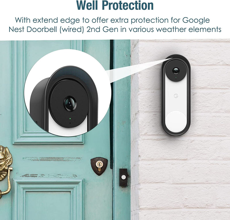 Nest Doorbell (Wired, 2nd Gen) Weatherproof Silicone Case [2 pack] | Fintie