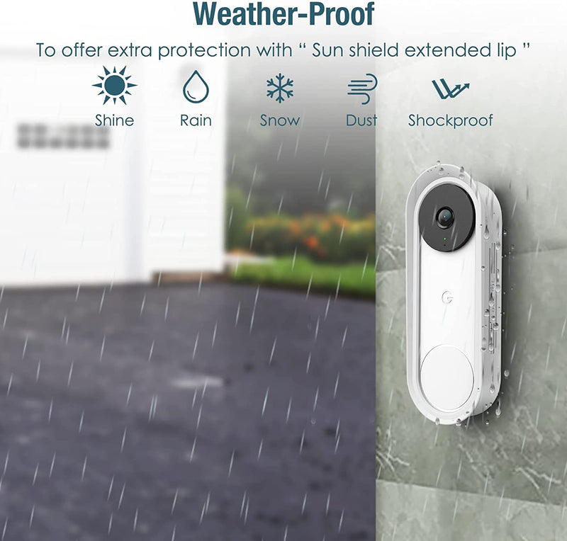 Nest Doorbell (Wired, 2nd Gen) Weatherproof Silicone Case [2 pack] | Fintie