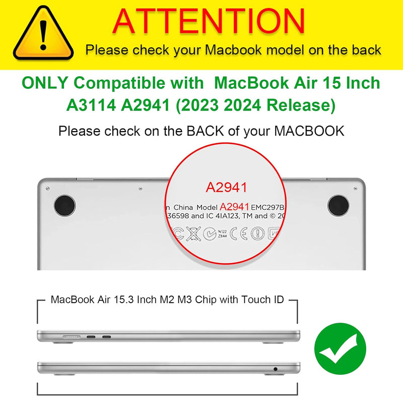 MacBook Air 15.3" (M3/M2, A3114/A2941) Heavy Duty Rugged Case | Fintie