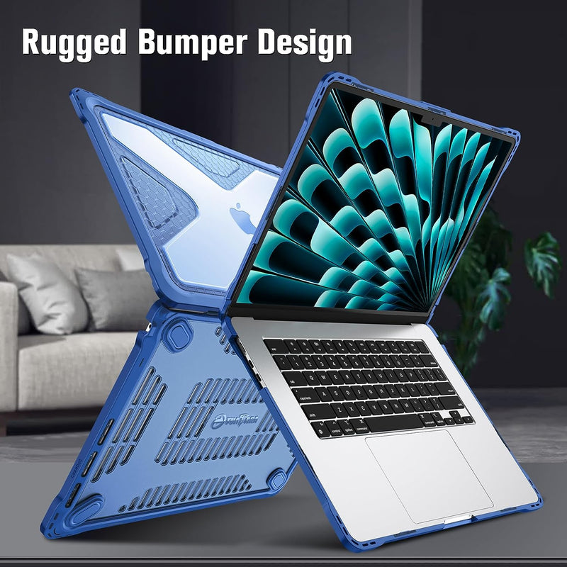 MacBook Air 15.3" (M4/M3/M2, A3241/A3114/A2941) Heavy-Duty Rugged Case | Fintie