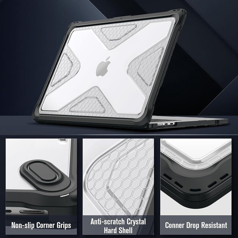 MacBook Air 15.3" (M4/M3/M2, A3241/A3114/A2941) Heavy-Duty Rugged Case | Fintie