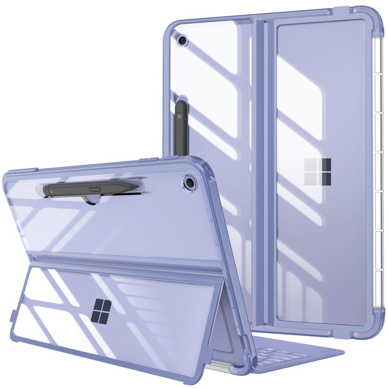 Surface Pro 12" (1st Edition, 2025) Shockproof Folio Case with Clear Back & Kickstand | Fintie