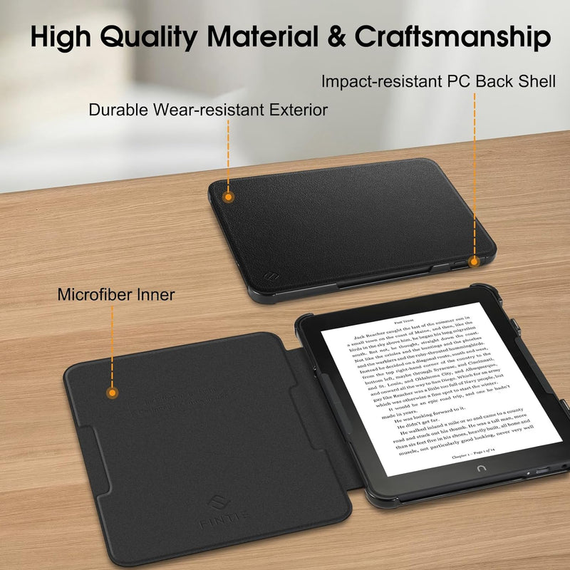 nook glowlight 4 plus 2023 case with microfiber inner