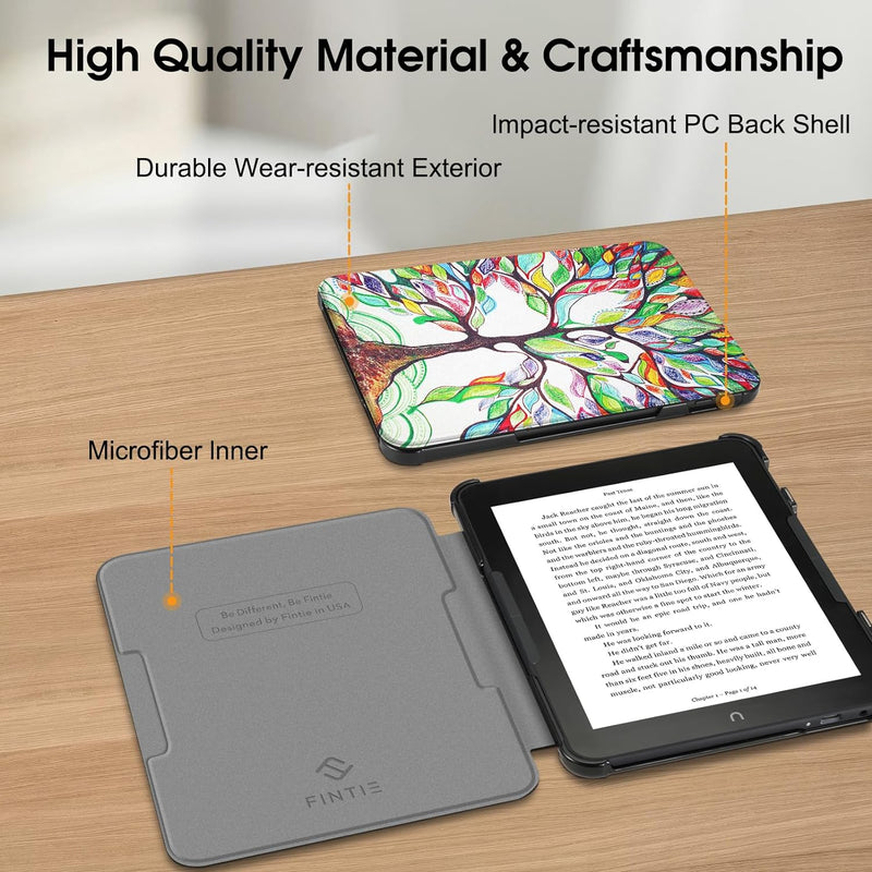 nook glowlight 4 plus 2023 case with microfiber interior