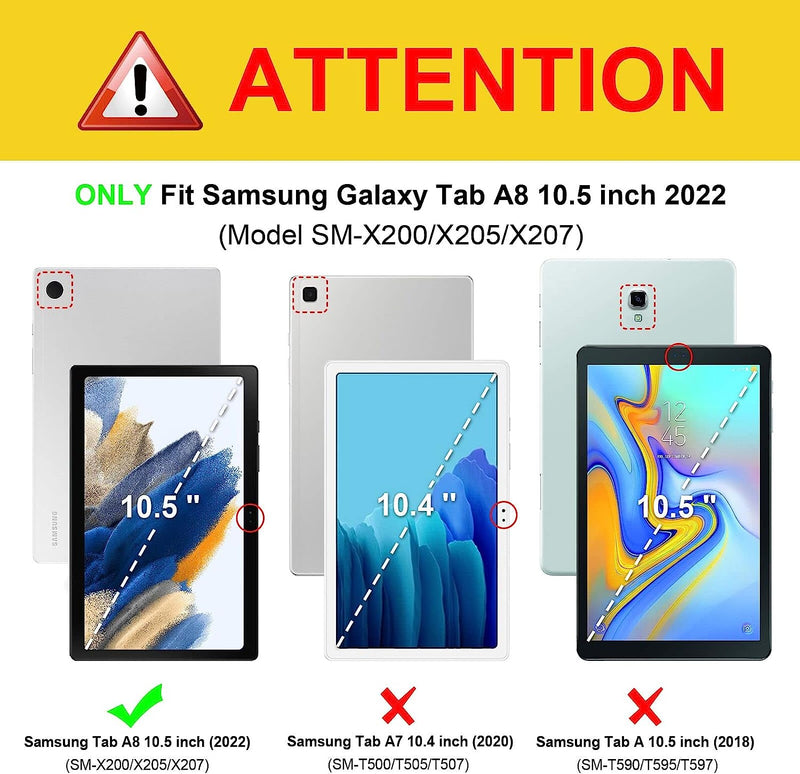 Galaxy Tab A8 10.5 Inch 2021 Slim Trifold Stand Case | Fintie
