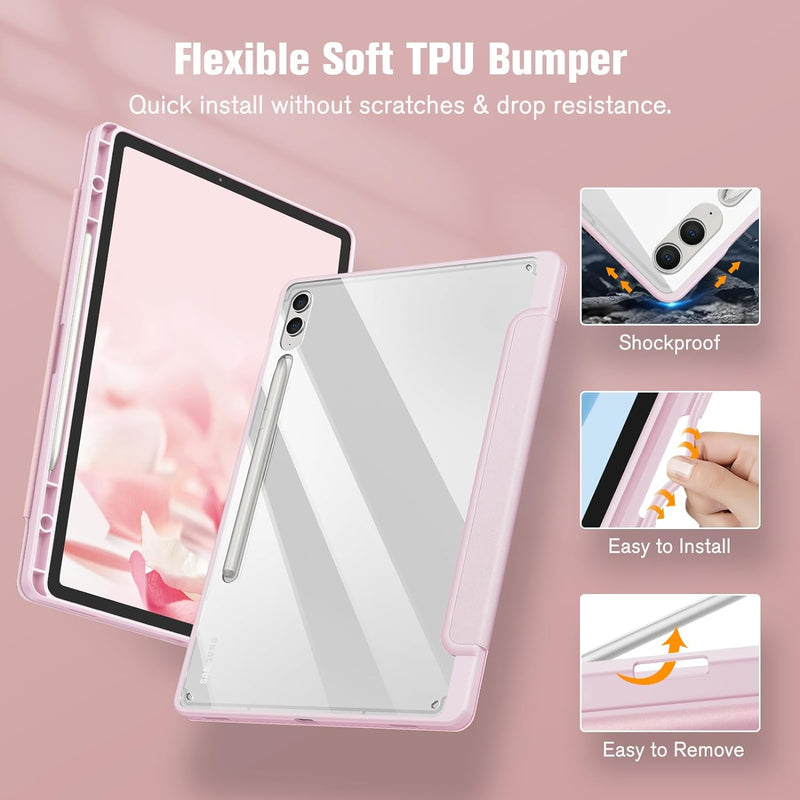 Galaxy Tab S10+ / Tab S9+ / Tab S9 FE+ Hybrid Slim Case w/ Upgraded S Pen Slot | Fintie