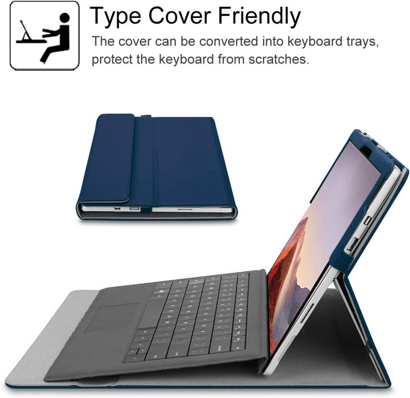 Surface Pro 7+/Pro 7/6/5/4/3 Multiple Angle Viewing Portfolio Business Case | Fintie