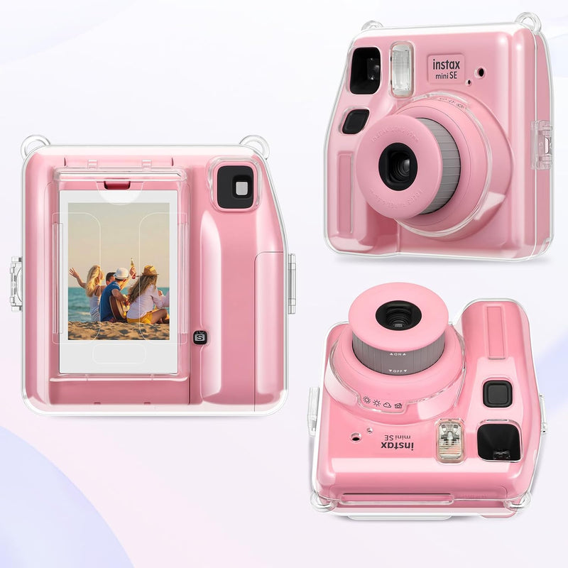 Fujifilm Instax Mini SE Instant Camera Protective Clear Case, HardShell Cover with Upgraded Film Pocket | Fintie