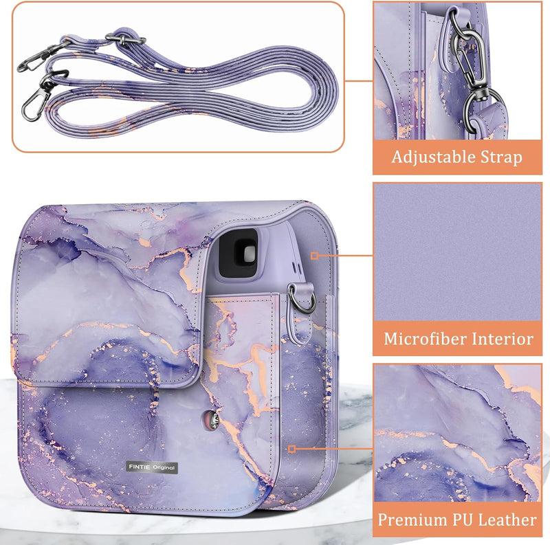 Fujifilm Instax Mini SE Instant Camera Protective Case, Vegan Leather Camera Bag | Fintie