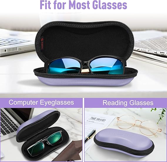 Hard EVA Case for Sunglasses/Sports Glasses w/Carabiner | Fintie