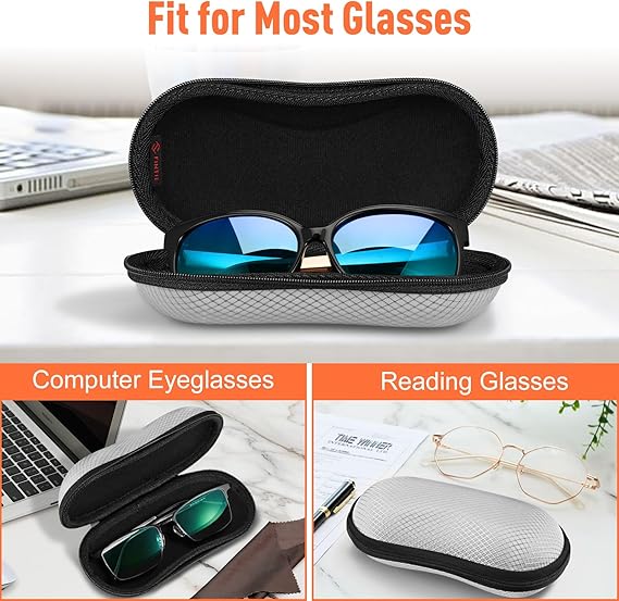 Hard EVA Case for Sunglasses/Sports Glasses w/Carabiner | Fintie