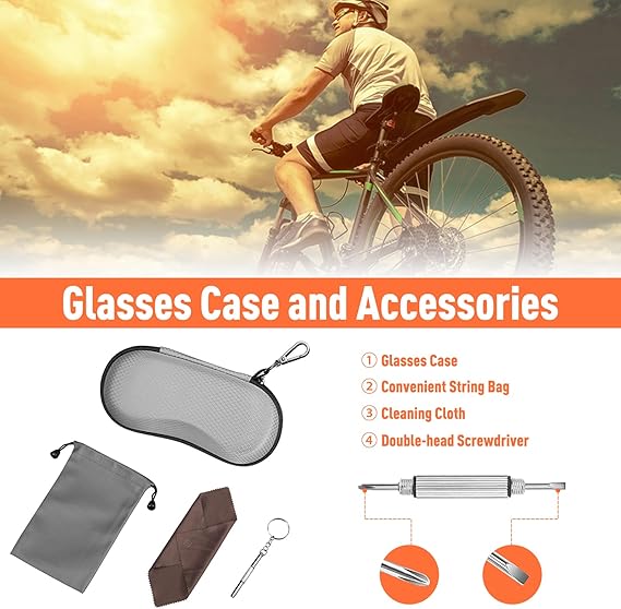 Hard EVA Case for Sunglasses/Sports Glasses w/Carabiner | Fintie