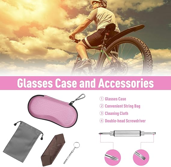 Hard EVA Case for Sunglasses/Sports Glasses w/Carabiner | Fintie